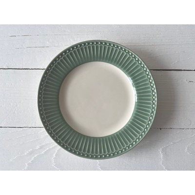 GreenGate Dezertní talířek Alice dusty green 17,5 cm