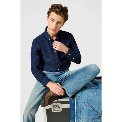 Wrangler pánska košeľa Oxford 112357241 tmavomodrá