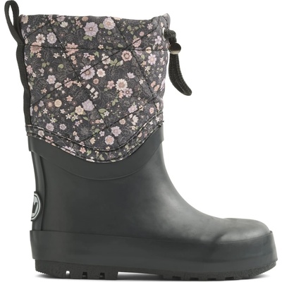 WHEAT Детски гумени ботуши WHEAT Kid's Thermo Snowboot Drizzle Wellington boots - Black Sea Open Flowers - размер 25 (EU) (731-0236-0512)