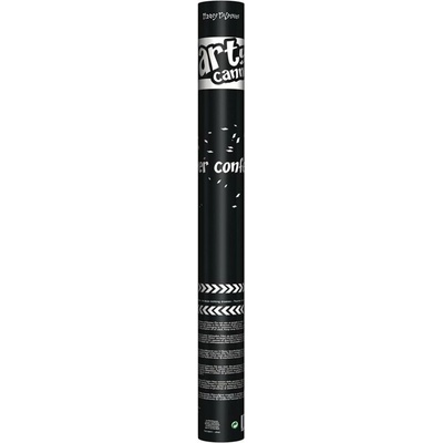 Párty konfety vystřelovací 60 cm stříbrné