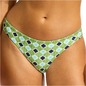 Seafolly Дамско бикини долнище Seafolly Women's Kasbah Reversible Hipster Bikini bottom - Sage - размер 34 (EU) (150-4424-0212)