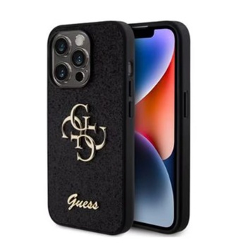 Image 1 of GUESS Предпазен калъф Cover Guess PU 4G Fixed Glitter Metal Logo за iPhone 15 Pro, Черен