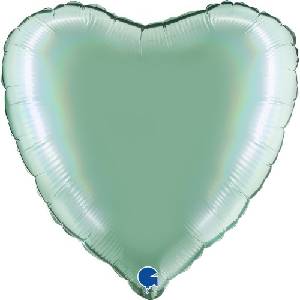 Grabo Фолиев Балон Сърце - Platinum Tiffany (180P03RHTI)