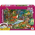 Schmidt Spiele - Puzzle Animals in the forests of Europe - 150 piese