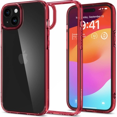 Spigen Кейс Spigen Ultra Hybrid за iPhone 15 Plus, червен (8809896749930)
