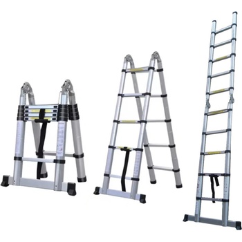 MXM 2в1 Телескопична двураменна стълба с шарнир - 3, 2 м, алуминиева