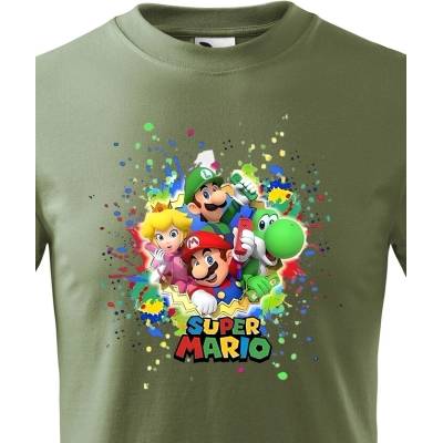 Dětské tričko Super Mario postavičky 2 MilitaryCanvas Dětské tričko Bezvatriko.cz 3221