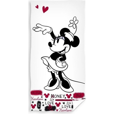 Carbotex Dětská osuška Zamilovaná Minnie 70 x 140 cm