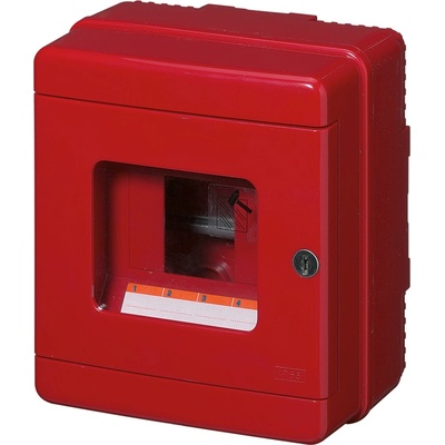 ELMARK Ec640 ТАБЛО ОМ 4 МОД (1Х4) С КЛЮЧАЛКА ip65 ЧЕРВЕН960°c, 750n (ec64004)