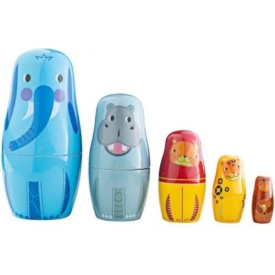 Bigjigs Toys - Дървени матрьошки - Животните от джунглата (T0533)