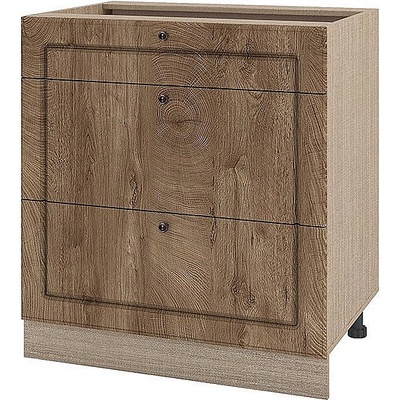 ИРИМ Долен кухненски шкаф Сити МФ-Дъб натурал-06-120 80 см