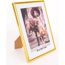 Rámeček plastový 21x30cm Fandy Simple 2 zlatý, skleněná výplň