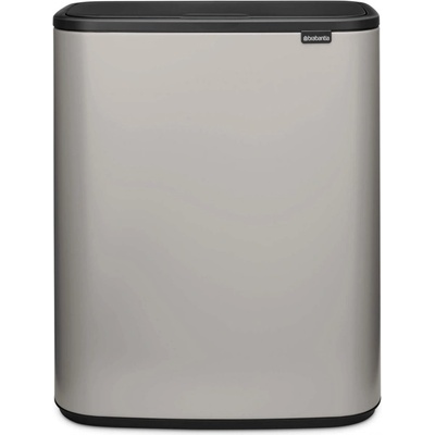 Brabantia Кош за боклук Brabantia Bo Touch 1010455, 60 л, Плавно и безшумно отваряне, Голям отвор, Светлосив (1010455)