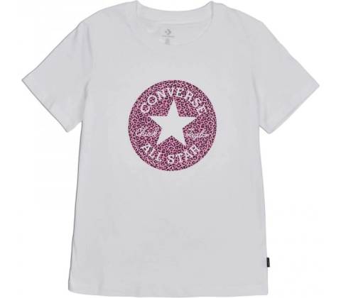 Converse CHUCK TAYOR A STAR EOPARD PATCH TEE WHITE