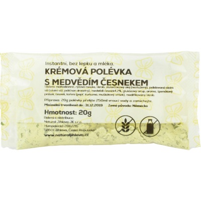 Natural Instantná krémová polievka s medvedím cesnakom bez lepku a mlieka 20 g
