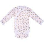 Bio Baby Боди Bio Baby - органичен памук, 62 cm, 3-4 месеца, бяло-бежово (97220111) - baby