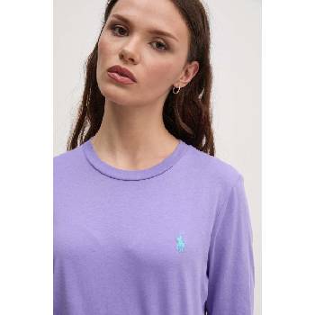 Ralph Lauren Памучна блуза с дълги ръкави Polo Ralph Lauren в лилаво 211898699 (211898699)