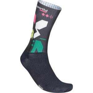 Sportful Мъжки чорапи за колоездене Sportful Sagan Stripe Socks Cycling socks - Black / Sagan 10th Anniversary - размер XL (207-2293-0113)