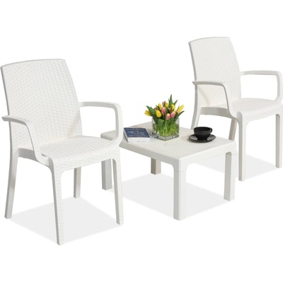 BICA Малък техноратанов комплект Texas/Indiana бял Bica (BCTEXINBL)