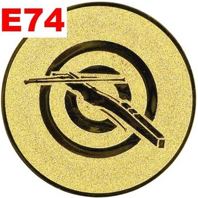 Emblém E74 KUŠ umístění na sportovní pohár nebo medaili 25 mm