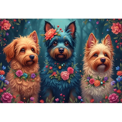 Bluebird Puzzle - Puzzle Dog trio - 1 000 piese