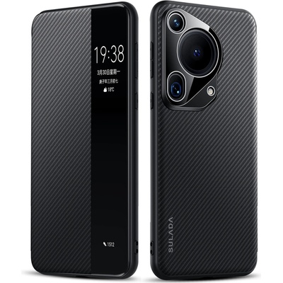 Huawei Калъф с протектор SULADA Kevlar за Huawei Pura 70 Ultra - смарт капак, кожена текстура и магнитна функция, различни цветове