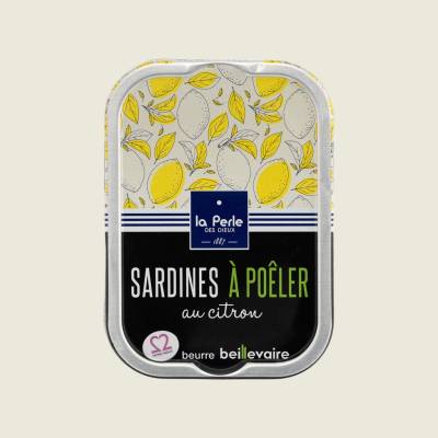 La Perle des Dieux Sardinky k tepelné úpravě s citronem, 115g