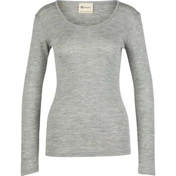 Engel Дамско копринено термобельо Engel Women's Undershirt L/S Merino base layer - Light Grey Melange - размер 34/36 (EU) (114-0634-0711)