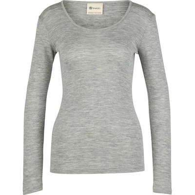 Engel Дамско копринено термобельо Engel Women's Undershirt L/S Merino base layer - Light Grey Melange - размер 34/36 (EU) (114-0634-0711)