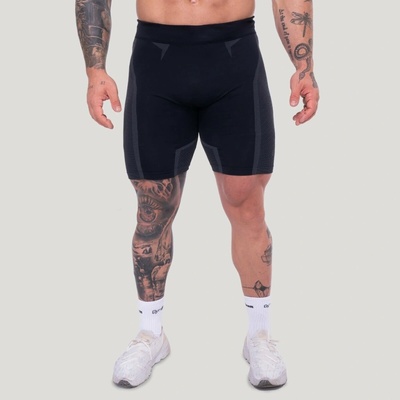 GymBeam Bezšvové šortky OG1 Black/Grey