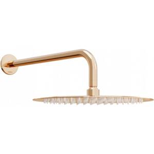 Mexen Slim дъждовна глава 25 см с душово рамо, розово злато - 79225211-60 (79225211-60)