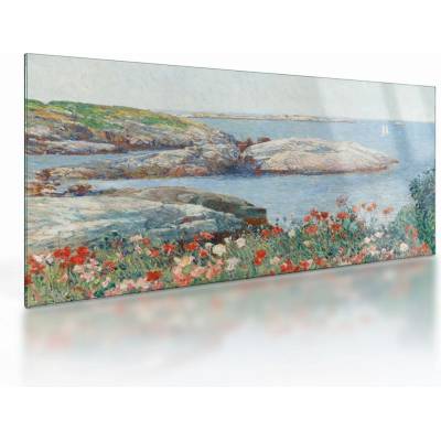 Sklenený obraz - Childe Hassam, Poppies, Isles of Shoals, reprodukcia, jednodielne 100x50 cm na skle