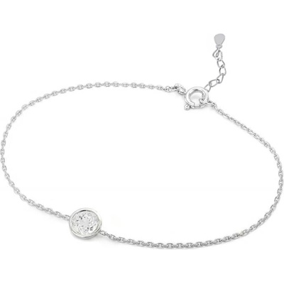 Eppi Strieborný náramok s bielym topásom Rollie BR44213