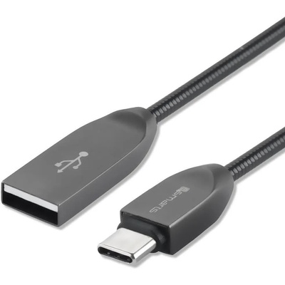 4smarts USB-C Кабел с Метална Оплетка, 4SMARTS Ferrumcord 1m, Черен (4S468510)