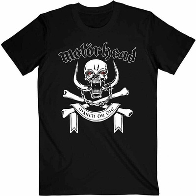 Motörhead tričko March or Die Lyrics čierne