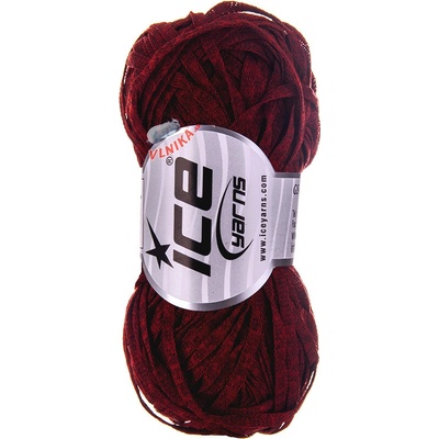 GSC - Ice yarn Příze Viscose Shine Bulky Barva: 58905 tmavě červená – Zboží Mobilmania