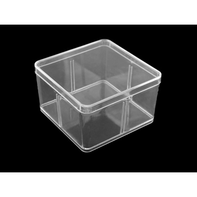 Stoklasa Plastová krabička / box s víkem 9,5x9,5x5,5 cm transparent