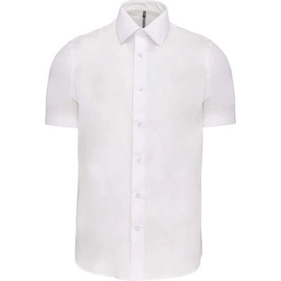 Kariban pánská strečová košile krátký rukáv K531 bílá - výprodej