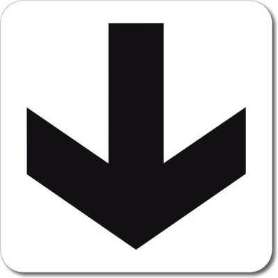 A-Z Reklama CZ Symbol Rovné směrové šipky - Samolepka – kód ET12INFOR1012