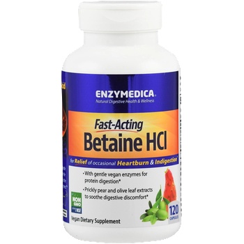 Enzymedica Fast-Acting Betaine HCl - 120 вег. капсули