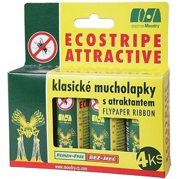 Papírna Moudrý Ecostripe Attractive Klasická mucholapka 4 ks