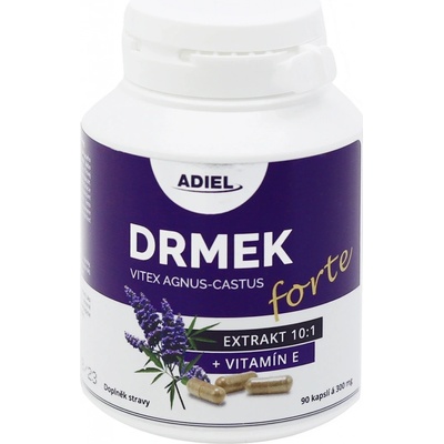 Adiel Drmek Forte s Vitamínem E ulevuje při premenstruačním syndromu vhodný ženám v období menopauzy 90 kapsúl
