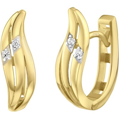 SILVEGO zlaté THALIA se zirkony QRG789K