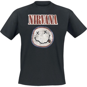 Nirvana Distressed Logo Black 2XL Риза (NIRVTS01MB05)
