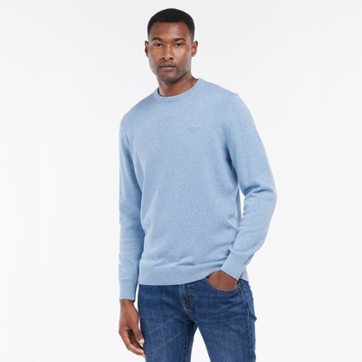 Barbour Pima Cotton Crew Neck Jumper dark chambray