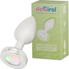 Desirel GlowPlug: svietiaci análny plug - malý strieborný