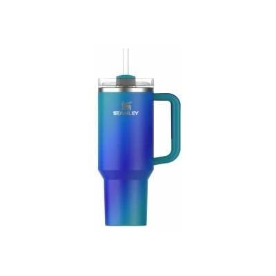 STANLEY 1913 Quencher H2.0 Flowstate Drinking Bottle with Straw 1.2L - Thermo Mug Cools for 11 Hours - 48 Hours Ice Cooled - Thermos Bottle BPA Free - Stainless Steel Drinking Cup - Sea Glass Aura - 10-10825-0499
