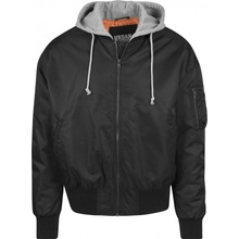 Urban Classics Bunda Hooded Oversized Bomber Jacket blk/gry