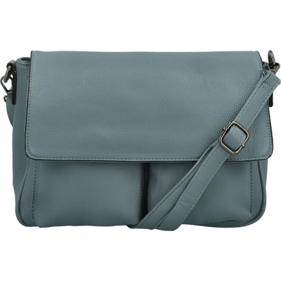 Trendy dámská koženková crossbody kabelka Rosica džínově modrá