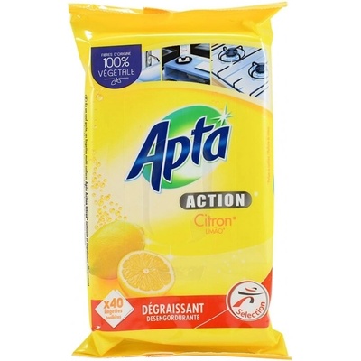 Apta АПТА универсални почистващи мокри кърпи с аромат на цитрус и мандарина х 40 бр (100104а)